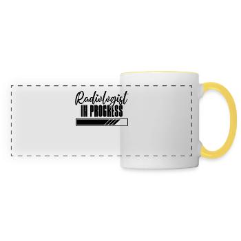 Radiologue en cours Rad Tech Radiology X-Ray - Mug panoramique contrasté et blanc - blanc/jaune - Devant