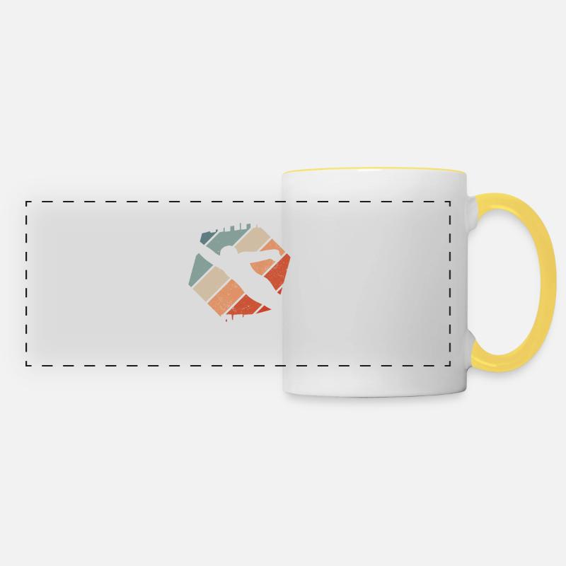 Swim - Panoramic Mug - white/yellow