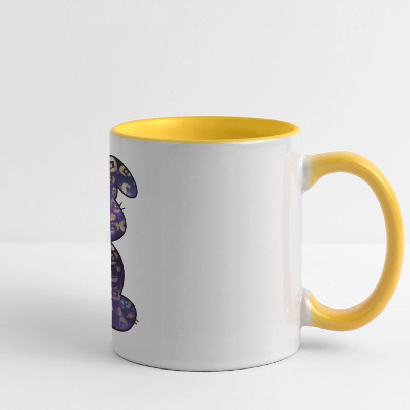 Leopard Pattern Rabbit Easter Panoramic Mug