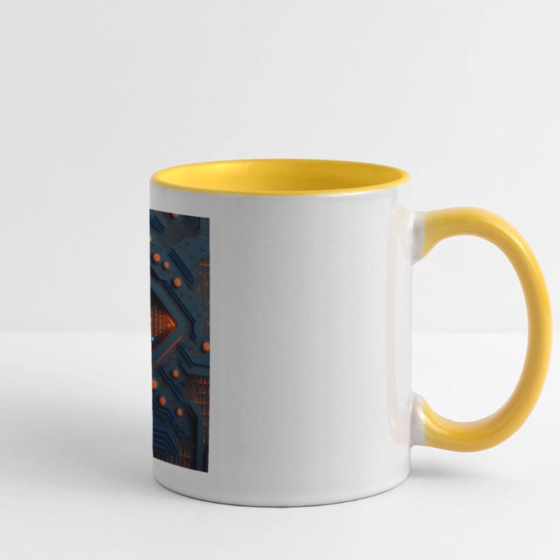 Computer pattern, patterned, abstrackt, nerd, Si-Fi Panoramic Mug