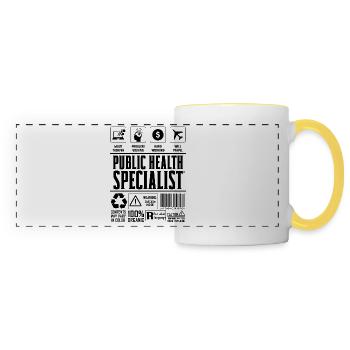 Public Health Specialist Nurses Healthcare Worker - Panoramic Mug - white/yellow - Front