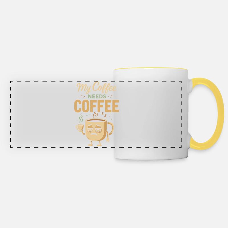 Hello my name is Hey Nurse - Panoramic Mug - white/yellow
