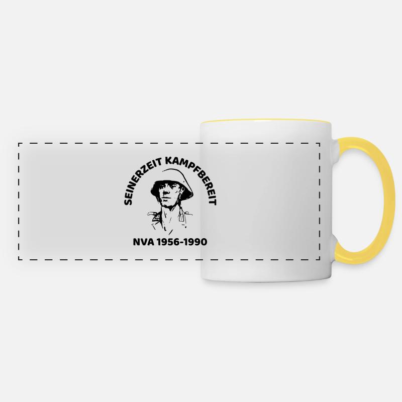People's Army Veterans Design - Panoramic Mug - white/yellow
