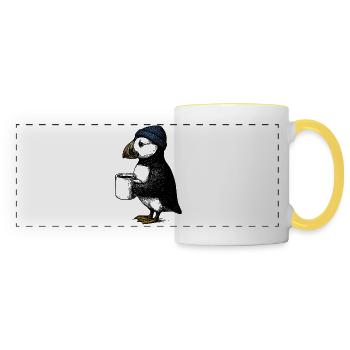 Kaffee Puffin - Panoramatasse - Weiß/Gelb - Vorne