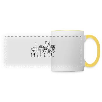 Dear Sign Language - Panoramic Mug - white/yellow - Front