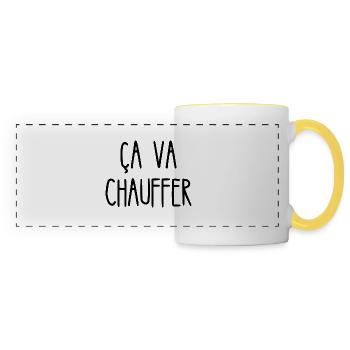 ça va chauffer - Mug panoramique contrasté et blanc - blanc/jaune - Devant
