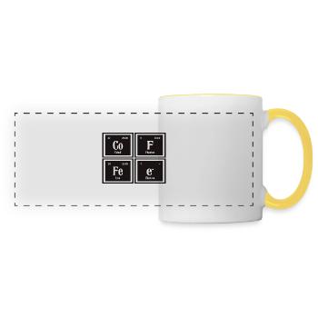 | café Tableau périodique des éléments - Mug panoramique contrasté et blanc - blanc/jaune - Devant