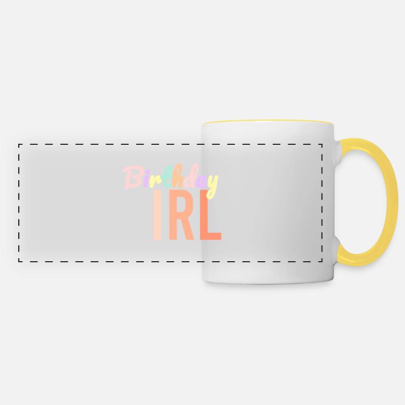 Birthday Girl - Panoramic Mug - white/yellow