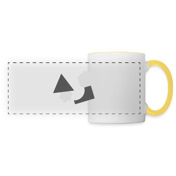 Forme - Mug panoramique contrasté et blanc - blanc/jaune - Devant