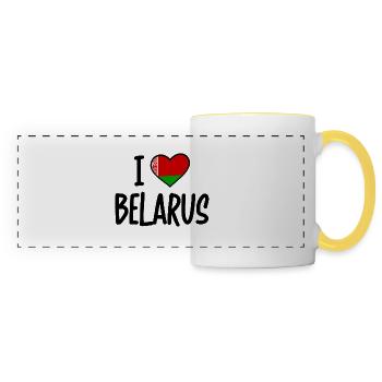 I Love Belarus - Panoramic Mug - white/yellow - Front