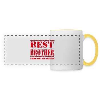 Best Brother from another mother rot - Panoramatasse - Weiß/Gelb - Vorne