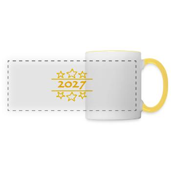 2027 - Panoramic Mug - white/yellow - Front