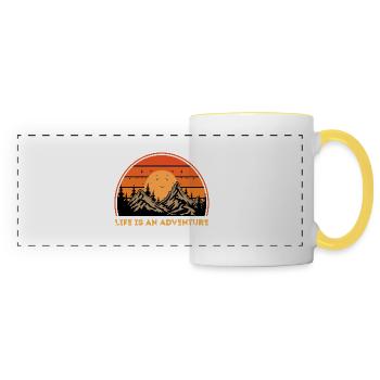 Life is an Adventure - Panoramic Mug - white/yellow - Front