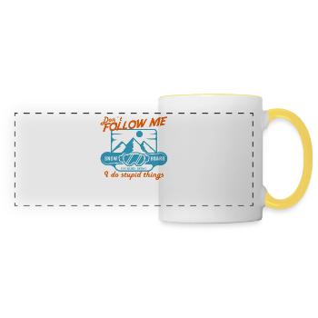 Don't follow me Snowboard Winter Sports - Panoramic Mug - white/yellow - Front