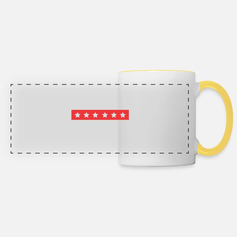 Équipe de tennis de table - Mug panoramique contrasté et blanc - blanc/jaune