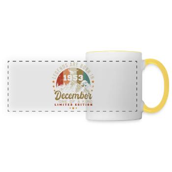 Les Légendes ont été publiées en décembre 1953 - Rétro 1953 - Mug panoramique contrasté et blanc - blanc/jaune - Devant
