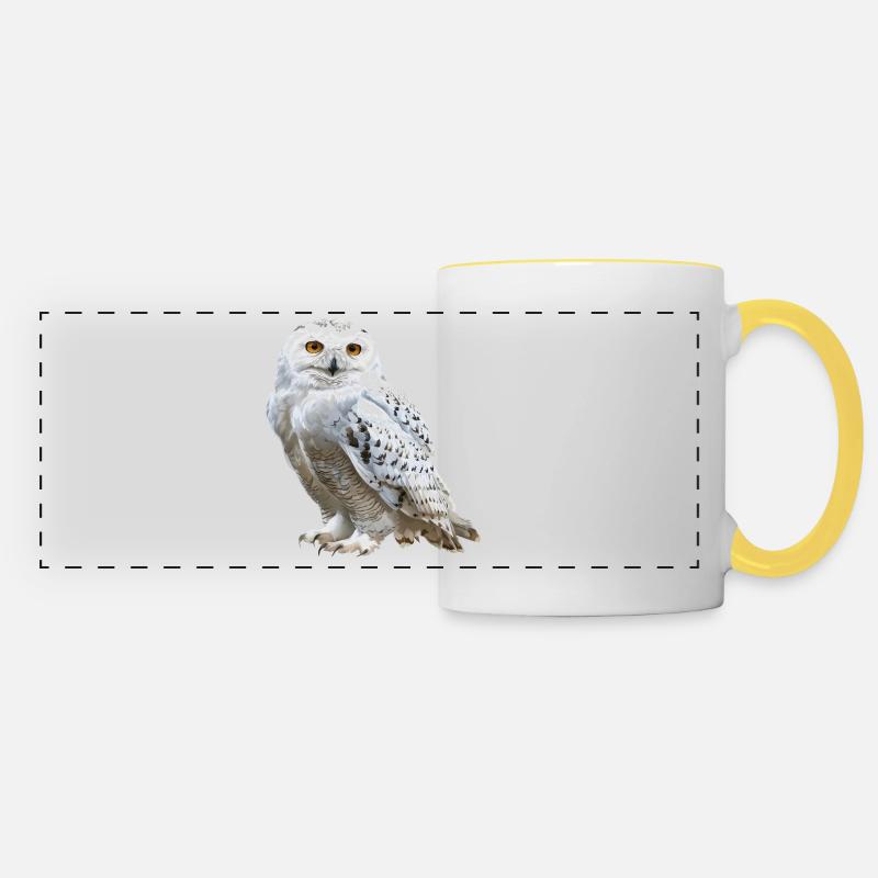 Snowy Owl - Panoramic Mug - white/yellow