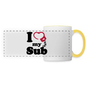 I Love my Sub - Panoramatasse - Weiß/Gelb - Vorne