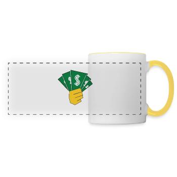 Money - Panoramic Mug - white/yellow - Front