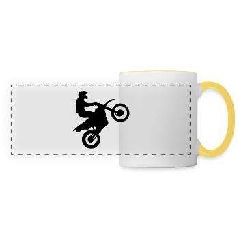 Moto-cross - Panoramatasse - Weiß/Gelb - Vorne