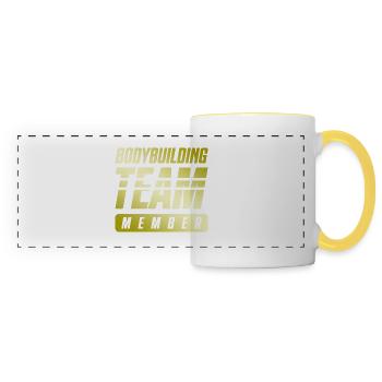 Équipe de musculation - Mug panoramique contrasté et blanc - blanc/jaune - Devant