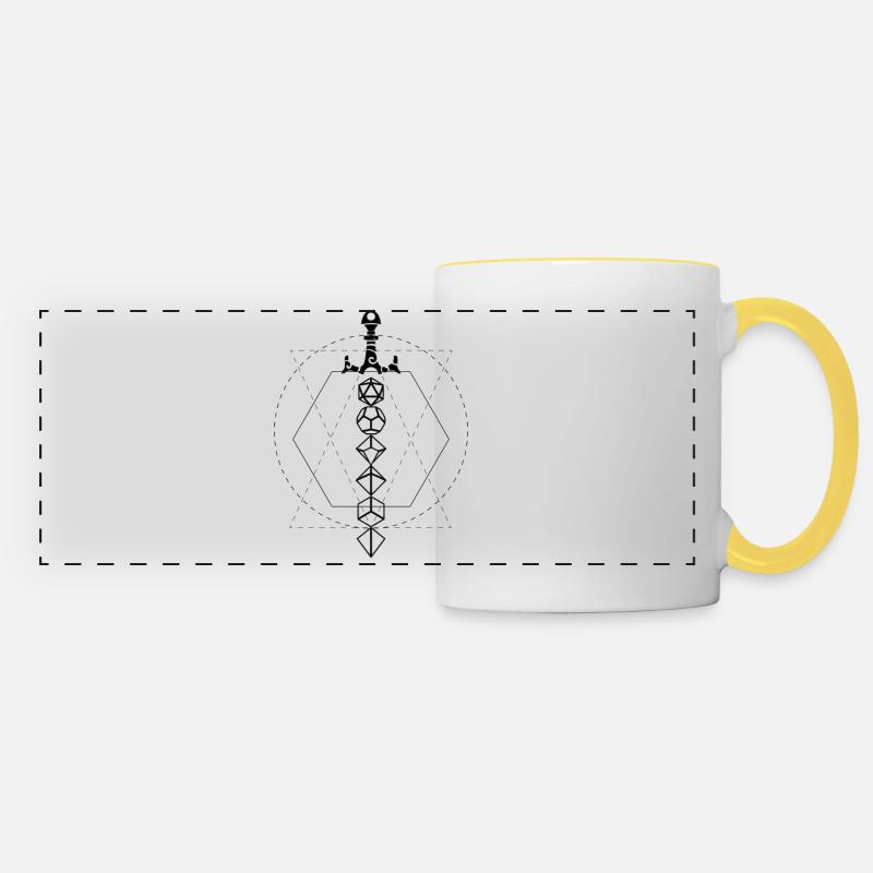 Dungeon Dice Sword - Panoramic Mug - white/yellow