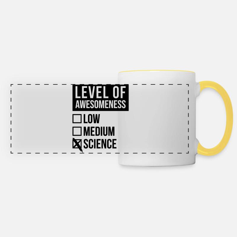 science - Mug panoramique contrasté et blanc - blanc/jaune