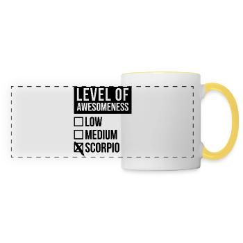 Scorpion - Mug panoramique contrasté et blanc - blanc/jaune - Devant