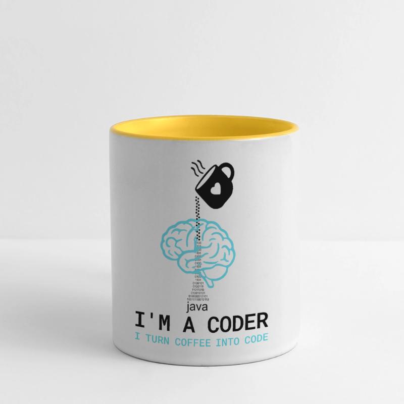 Coder T-Shirt: Coffee into Code – Nerdy Programmie Panoramic Mug