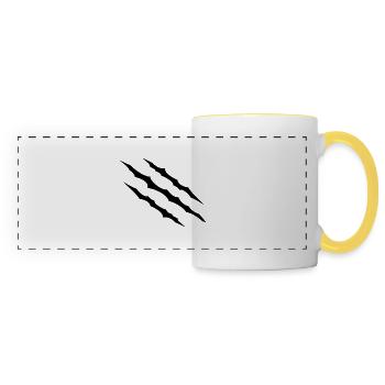 Scratches - Panoramic Mug - white/yellow - Front