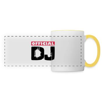 DJ - Mug panoramique contrasté et blanc - blanc/jaune - Devant