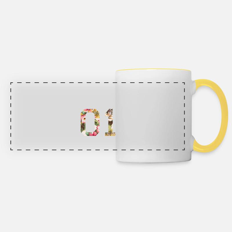 King 01 - Tazza panoramica - bianco/giallo