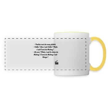Réplique Culte ! La cité de la peur par les Nuls - Mug panoramique contrasté et blanc - blanc/jaune - Devant