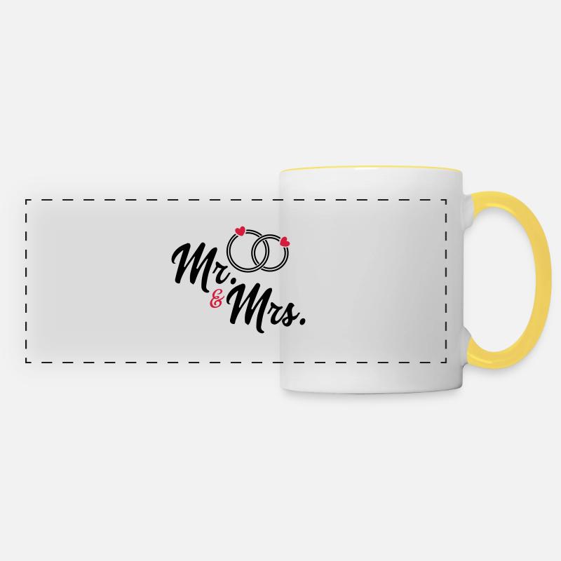 Couple - Panoramic Mug - white/yellow