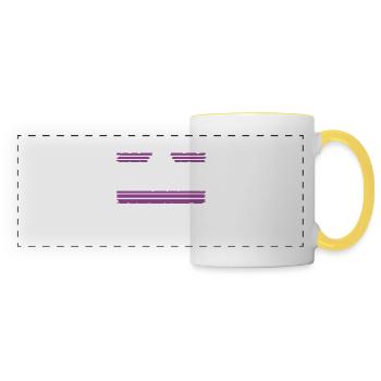 citation drôle un charpentier prière t-shirts bûcheron - Mug panoramique contrasté et blanc - blanc/jaune - Devant
