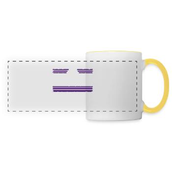 Hippy Funky Peace Symbol Déclaration des années 1960 - Mug panoramique contrasté et blanc - blanc/jaune - Devant
