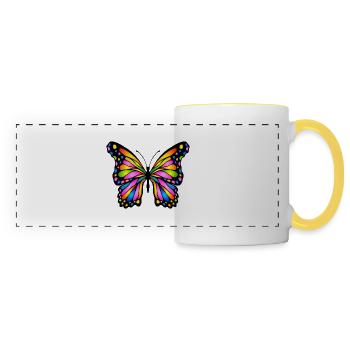 Butterfly - Panoramic Mug - white/yellow - Front