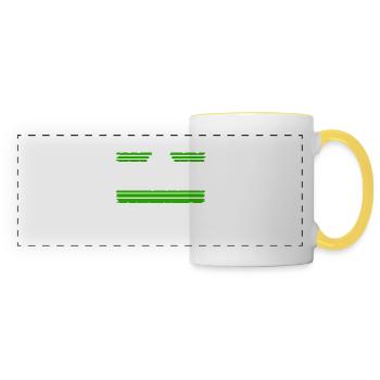 quote statement funny sayings peace for paris - Panoramic Mug - white/yellow - Front