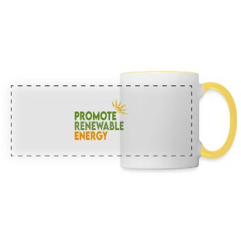 Énergies renouvelables - Mug panoramique contrasté et blanc - blanc/jaune - Devant