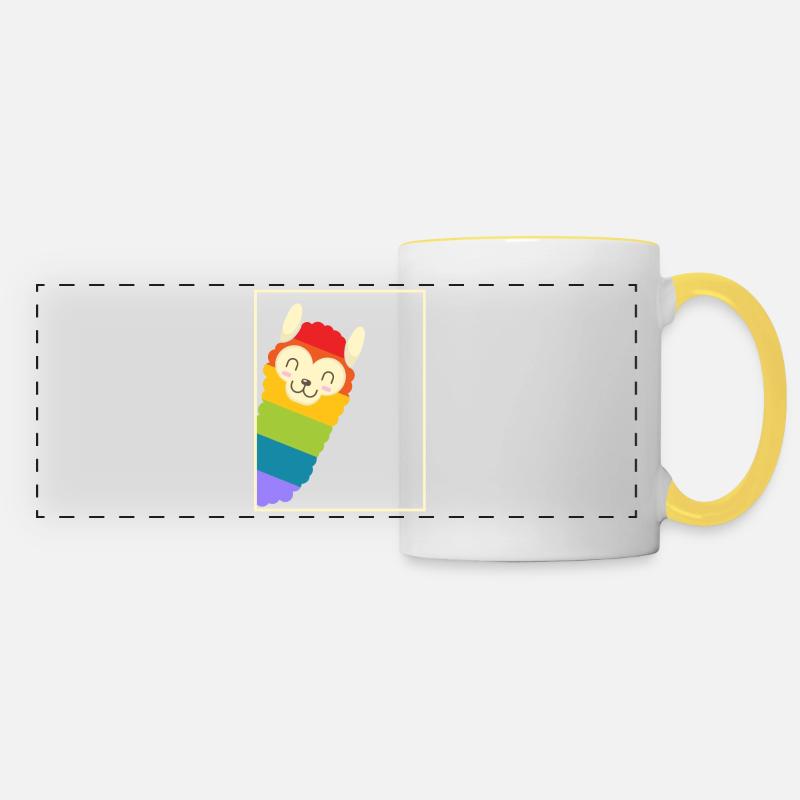 Rainbow Alpine - Mug panoramique contrasté et blanc - blanc/jaune