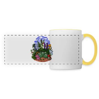 Psychedelic Nature Garden - Panoramic Mug - white/yellow - Front