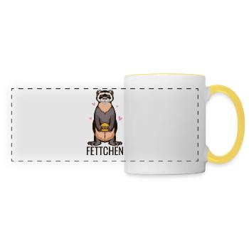 Frettchen ferret - Panoramatasse - Weiß/Gelb - Vorne