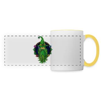 Weed Wizard Stoner - Panoramic Mug - white/yellow - Front