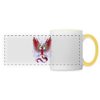 Thunderbird Mythical Cryptid Bird - Panoramic Mug - white/yellow - Front
