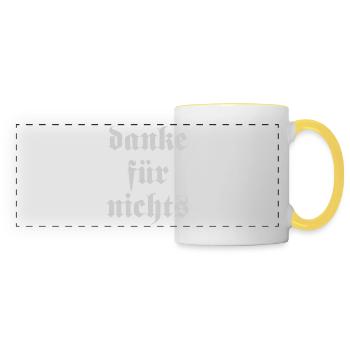Danke - Panoramatasse - Weiß/Gelb - Vorne