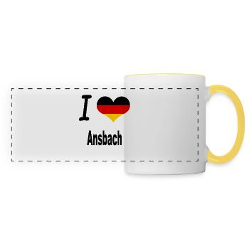 I Love Germany Home Ansbach - Panoramatasse - Weiß/Gelb - Vorne