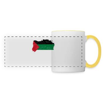 Roots Wurzeln Flagge heimat Land palestine palaest - Panoramatasse - Weiß/Gelb - Vorne