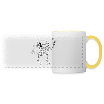 Washing machine - Panoramic Mug - white/yellow - Front