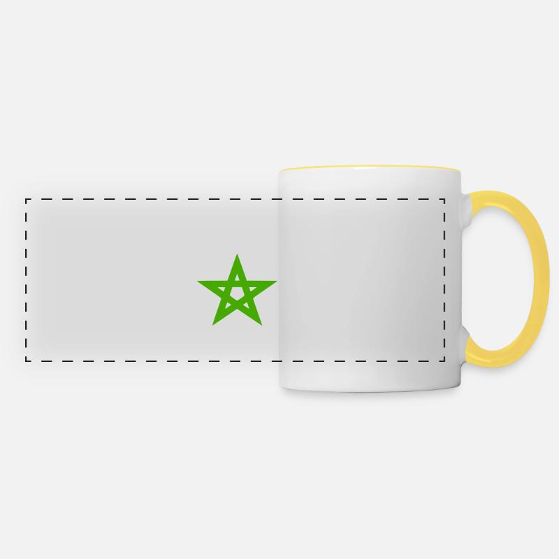Maroc - Mug panoramique contrasté et blanc - blanc/jaune