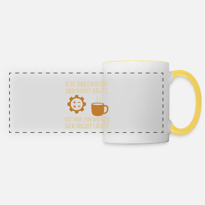 Engineer Coffee Engine - Panoramic Mug - white/yellow
